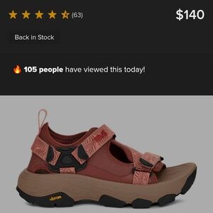 Teva Women's Sandals in Red and Black